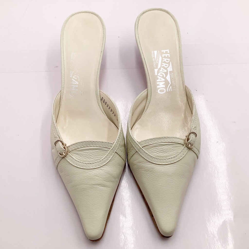 {Salvatore Ferragamo} Kitten Heel Mules